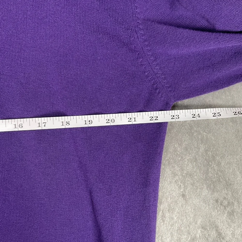 Banana Republic Purple Knit Polo Sweater Men’s XL Vintage Y2K Minimal Classic - Picture 5 of 7